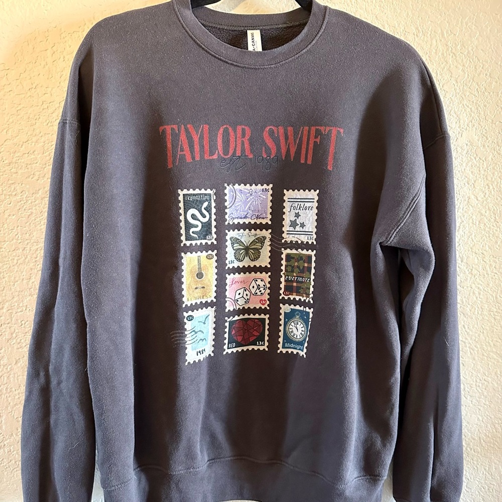 Taylor Swift Album Stamps Sweatshirt